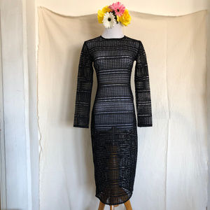 Zara Geometric Lace Dress! What a show stopper!